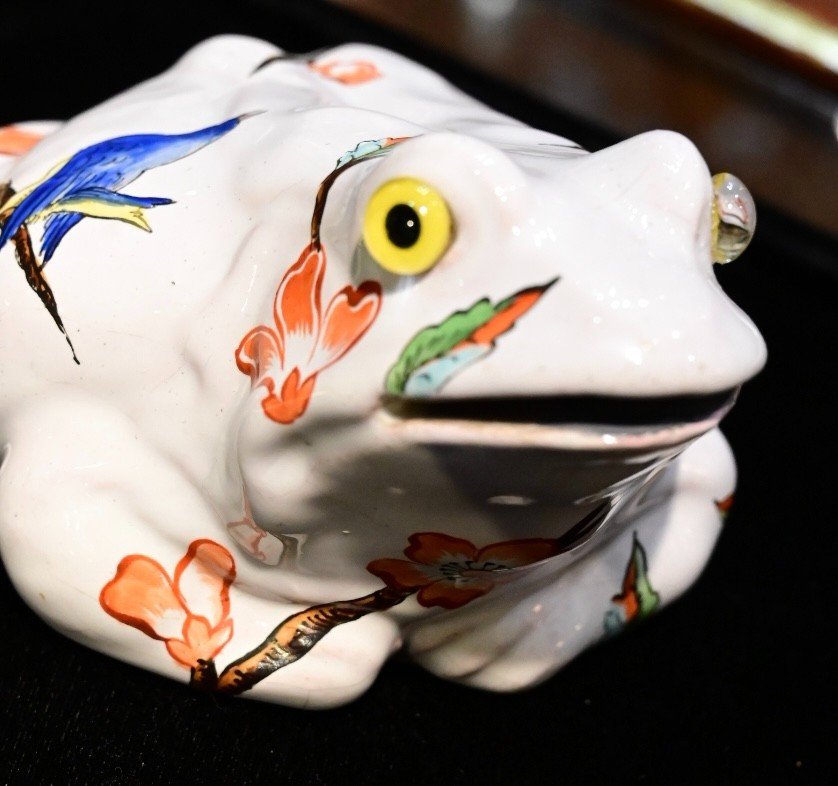 émile Gallé - Frog In Polychrome Ceramic-photo-3